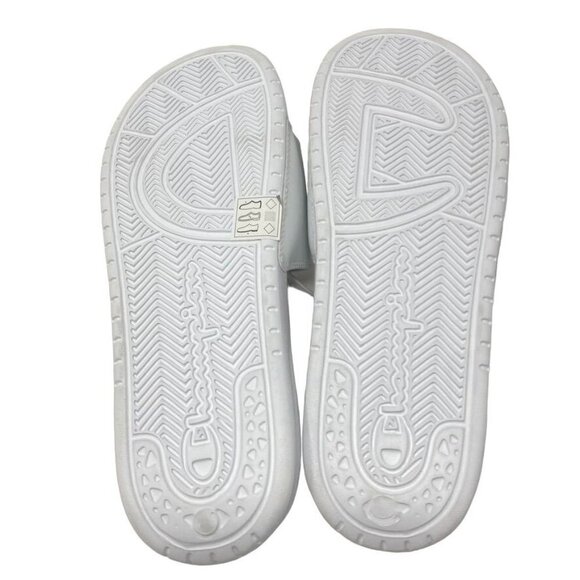 CHAMPION Super Slide Split Script White Rainbow Womens Slide Sandals 10 or 11 - Picture 7 of 10